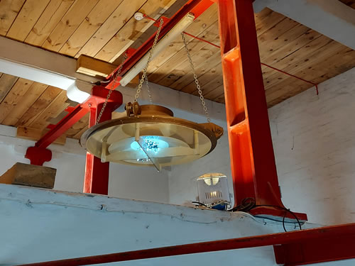 Function room with cast iron beams, columns and machinery